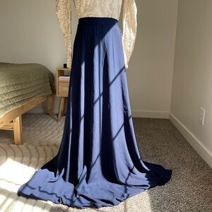 Show Me Your Mumu Princess Ariel Navy Blue Maxi Skirt Size Small